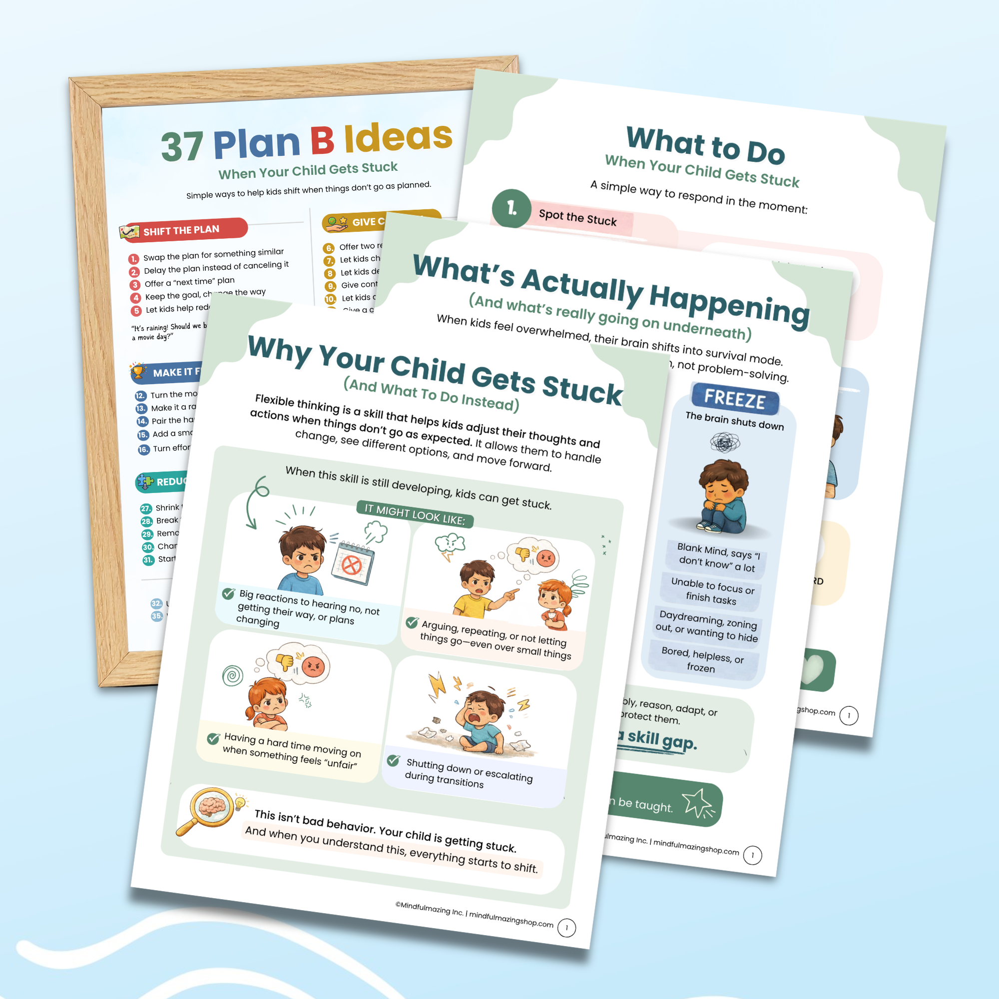 Illustration representing the printable posters and adult guide